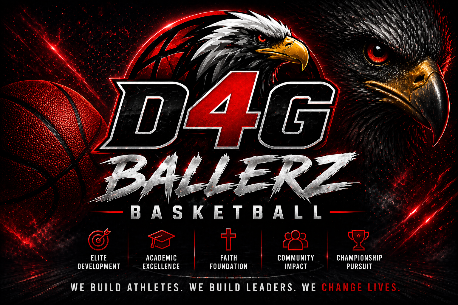 D4G instructor leading a focused basketball clinic session